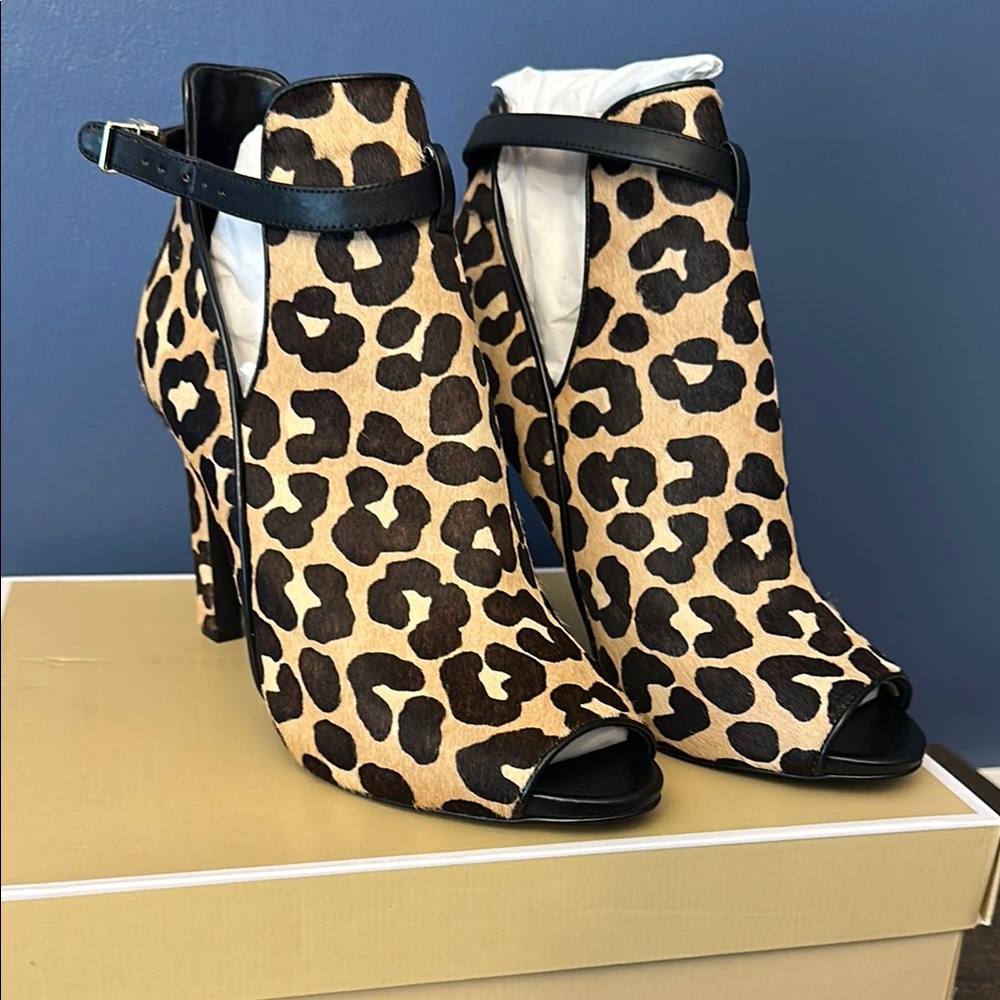 Michael Kors Leopard Print Heeled Boots